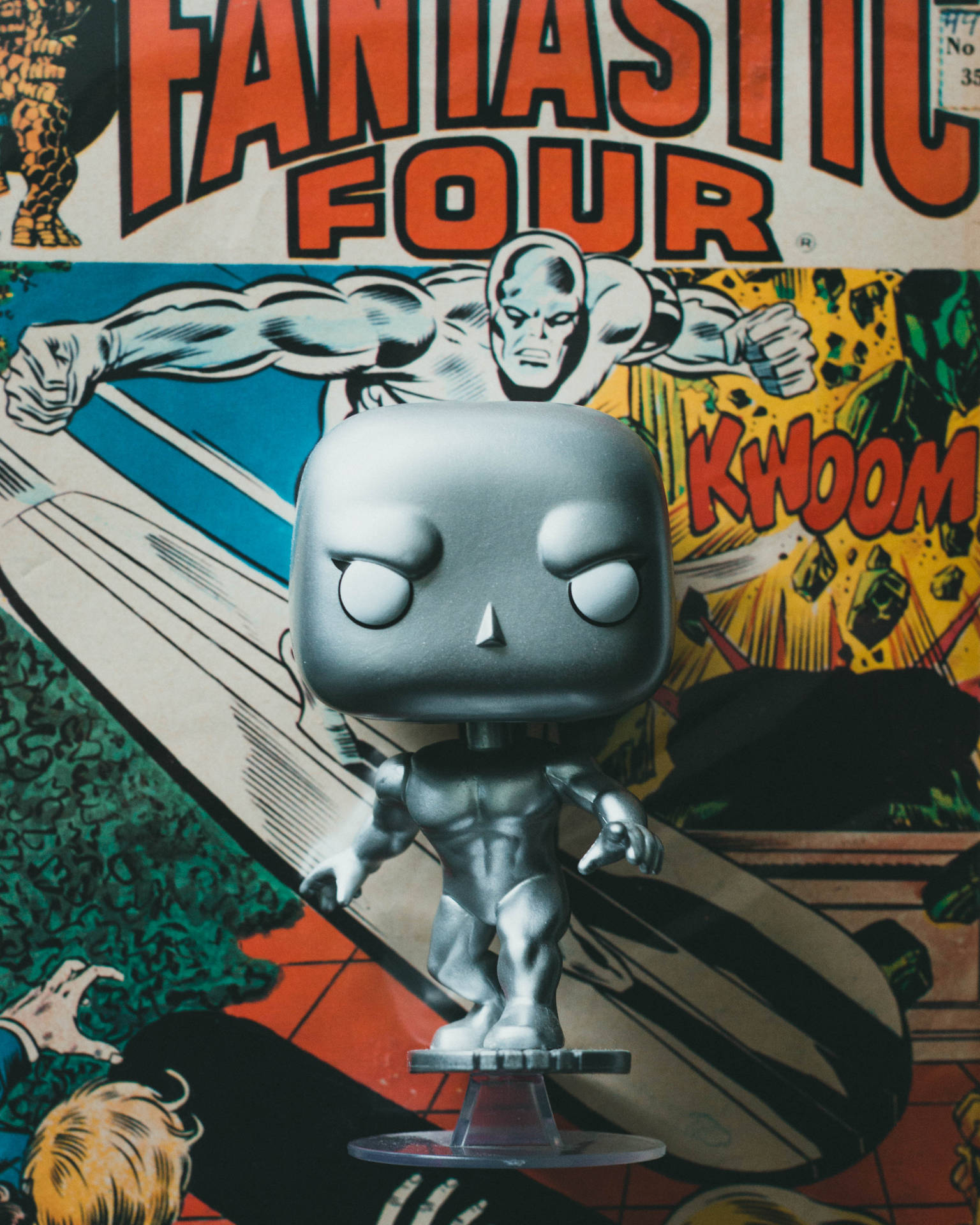 Funko Pop Silver Surfer Background