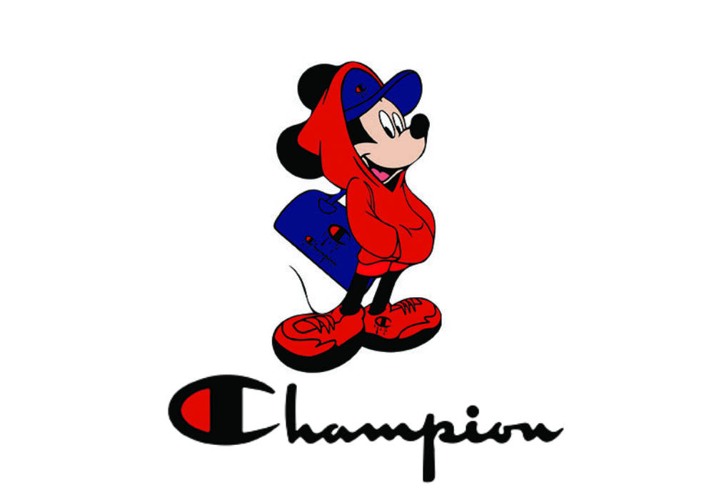 Funky Mickey Champion Logo Background