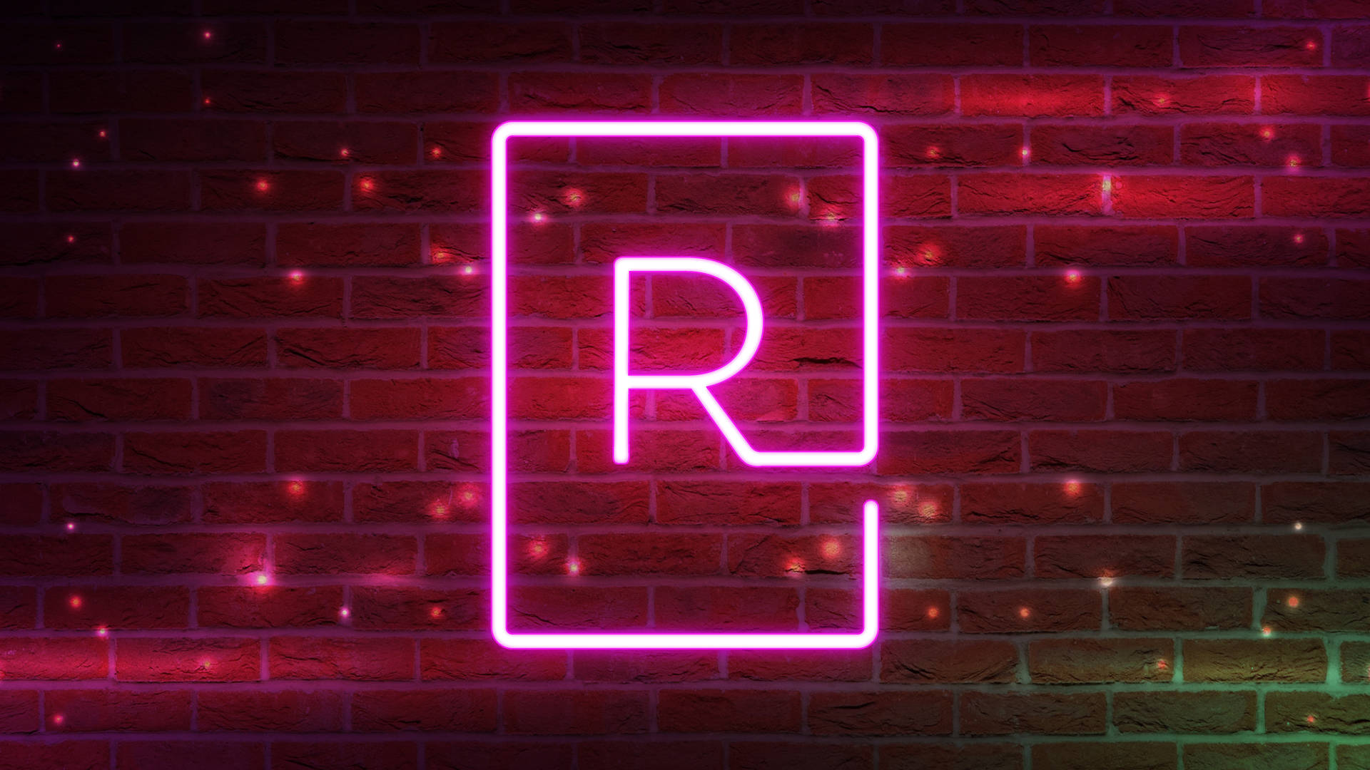 Funky Pink R Alphabet Background