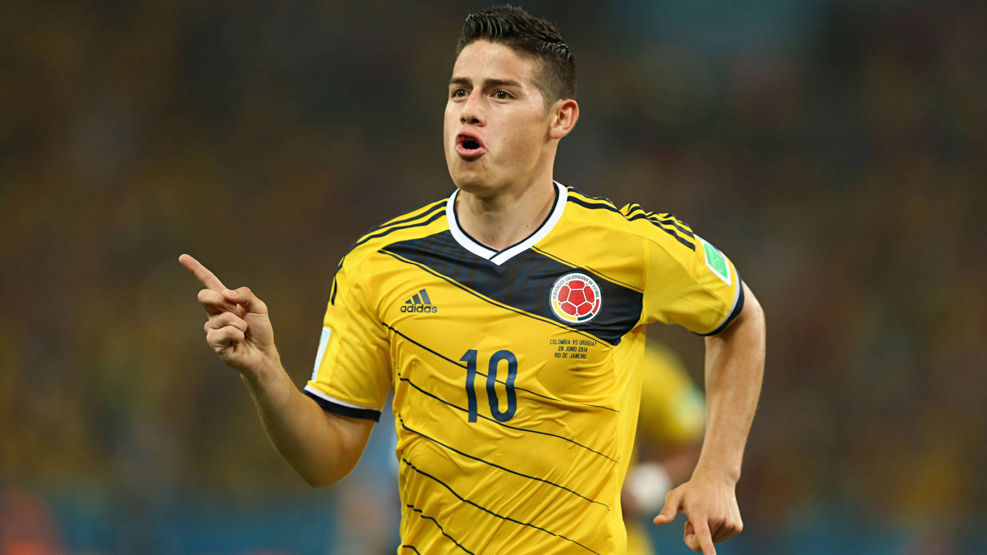 Funky Soccer Player James Rodriguez Background