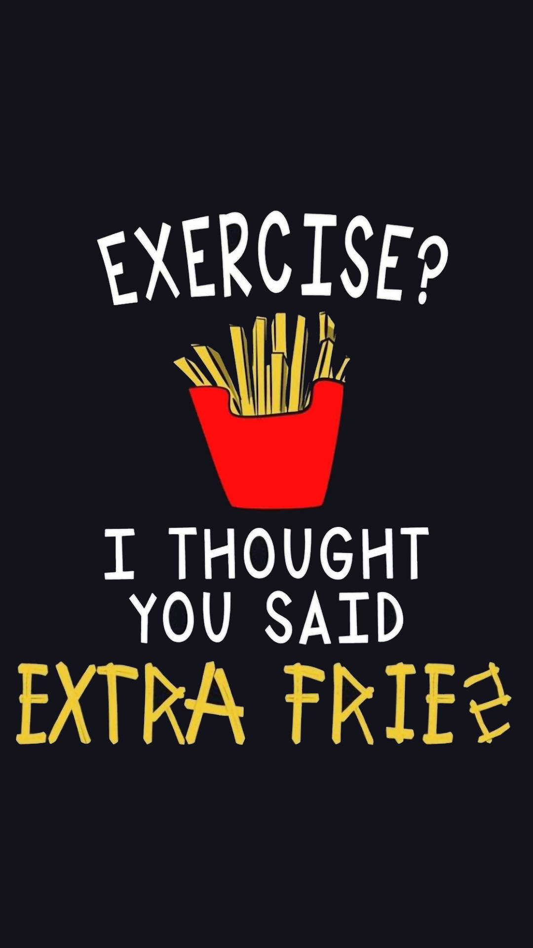 Funny Aesthetic Exercise Fries