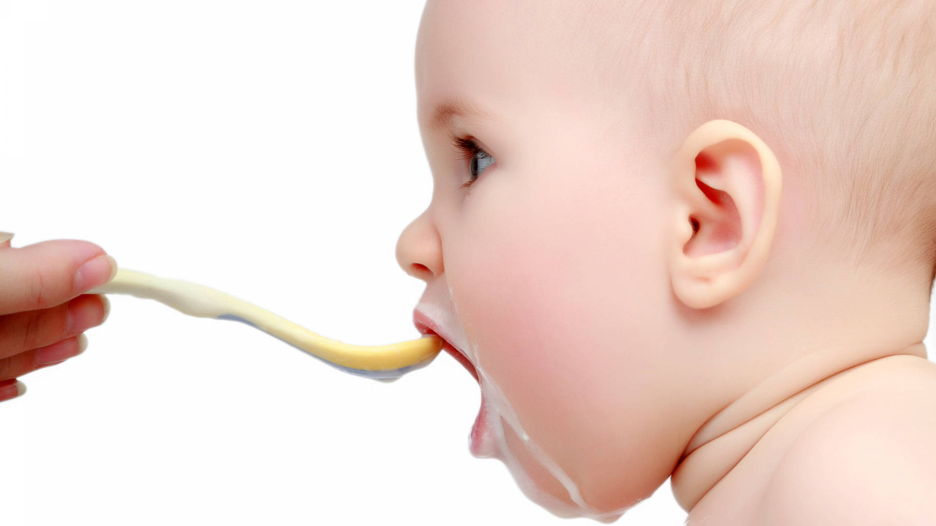 Funny Baby Eating Background