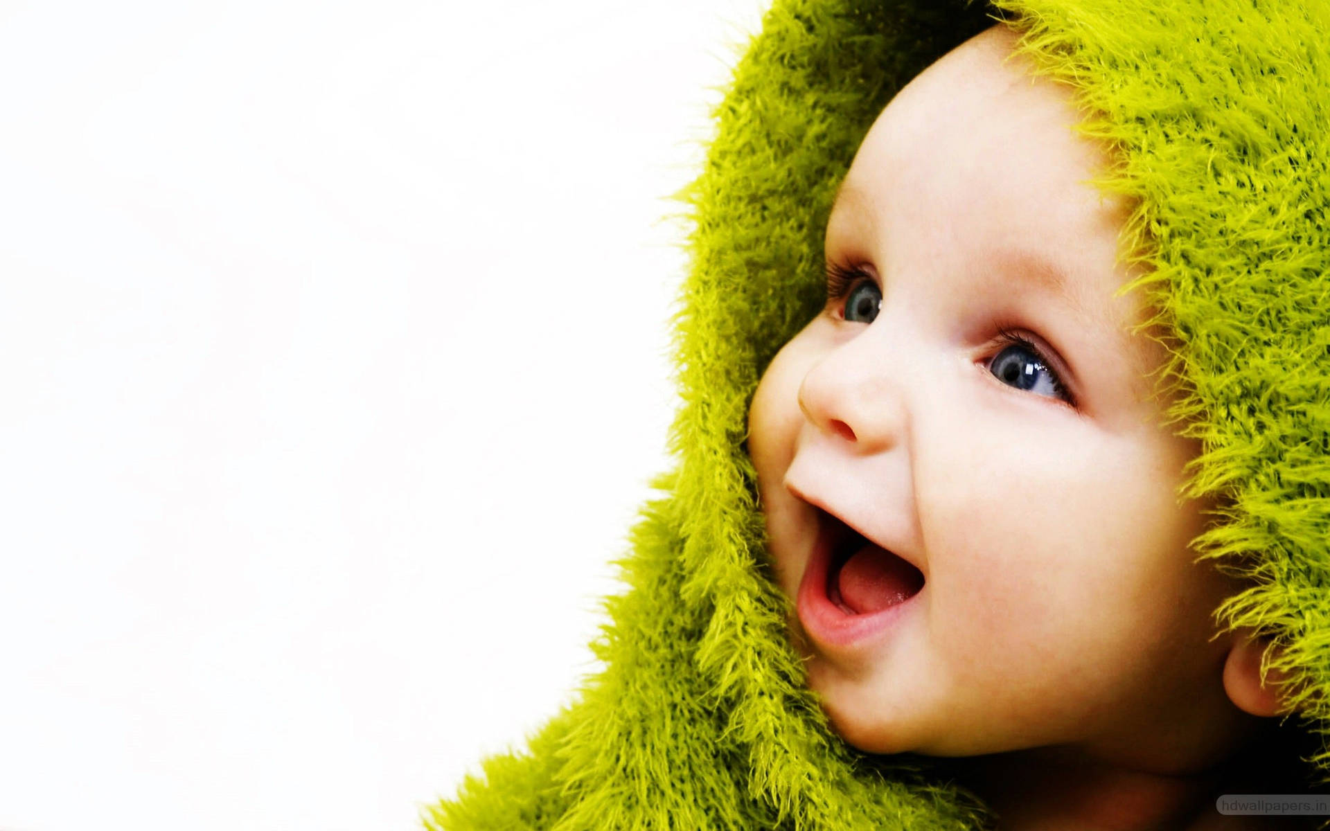 Funny Baby In A Blanket Background