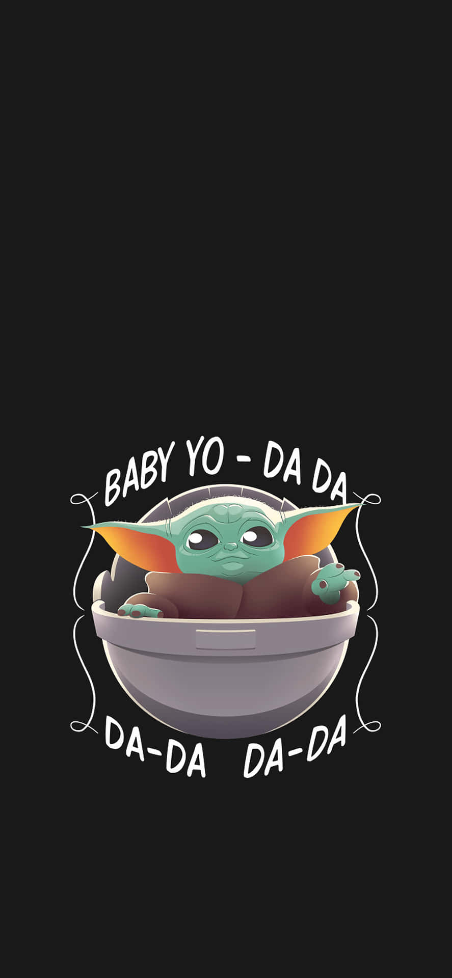 Funny Baby Yoda Cartoon Background