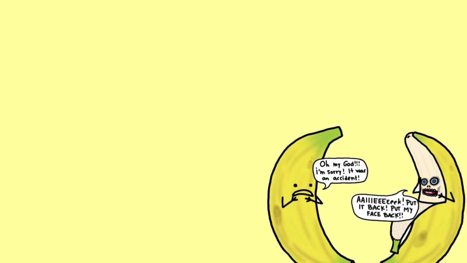 Funny Banana Food Art Background