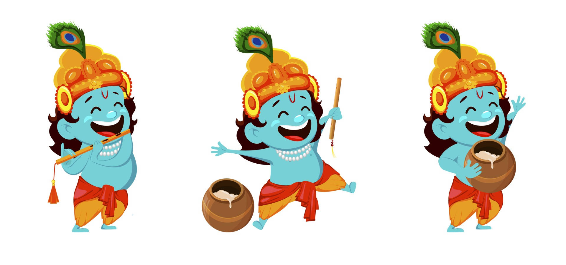 Funny Cartoon Krishna Background