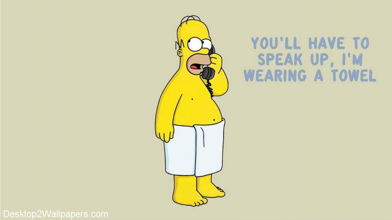 Funny Cartoon Of Homer Simpson Background