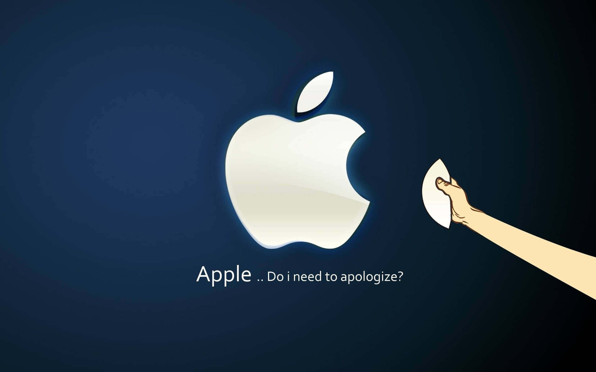 Funny Clean Apple Logo Background