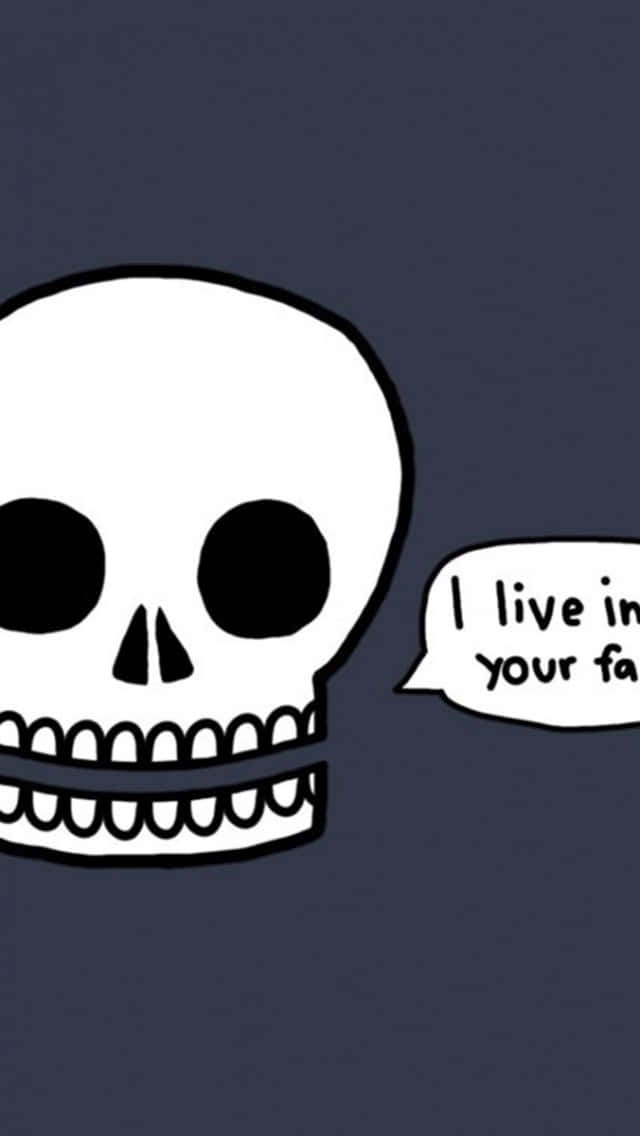 Funny Clean Skull Art Background