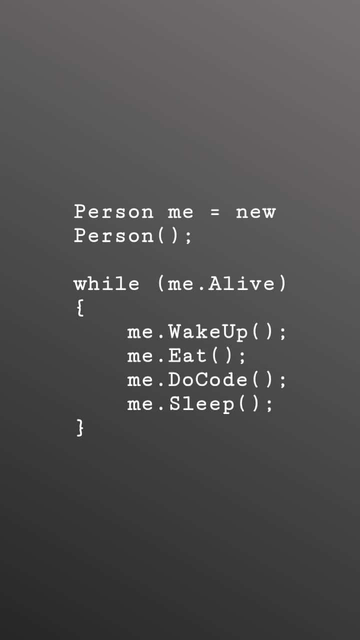 Funny Coding Person Routine Background