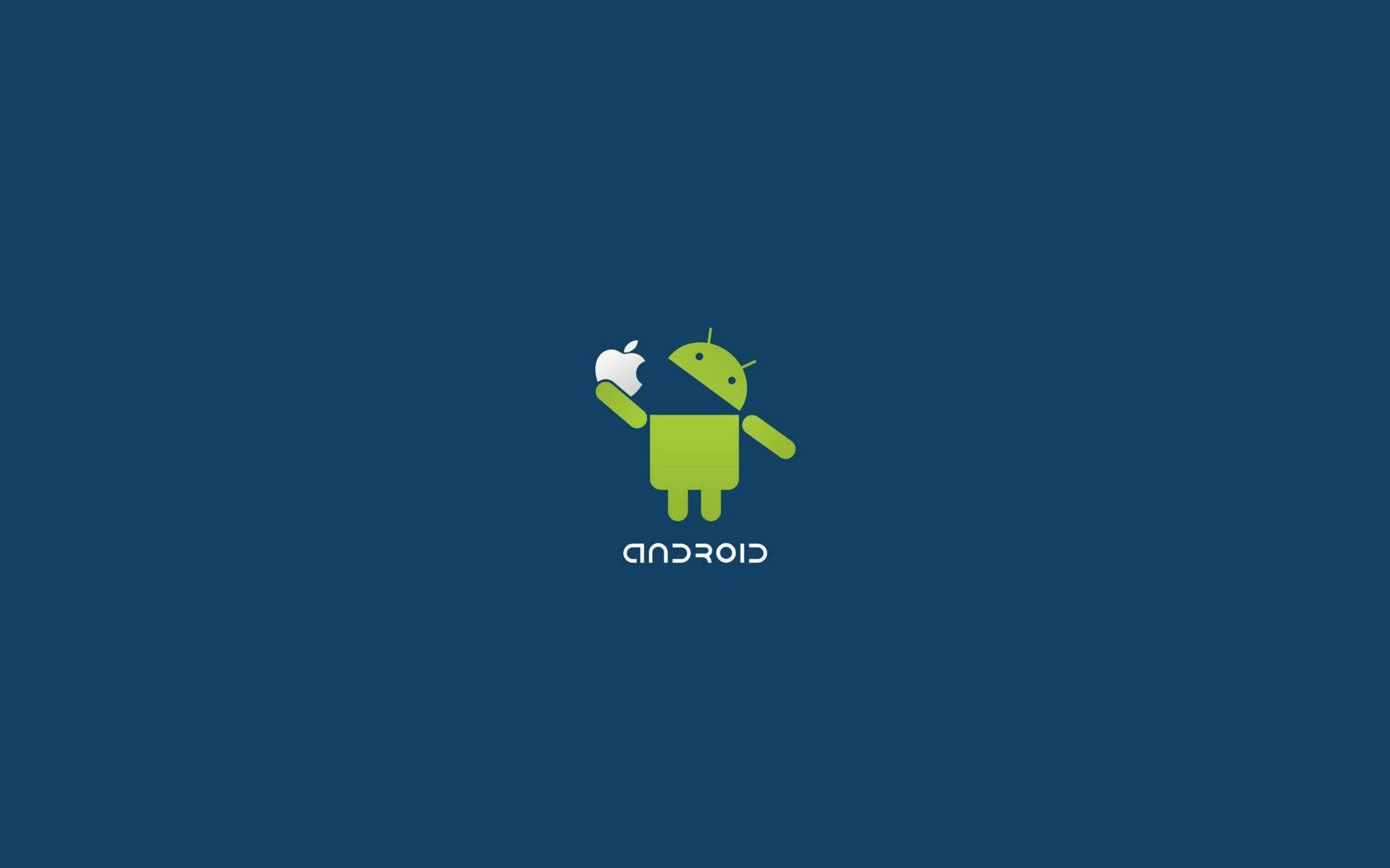 Funny Computer Android And Apple Background