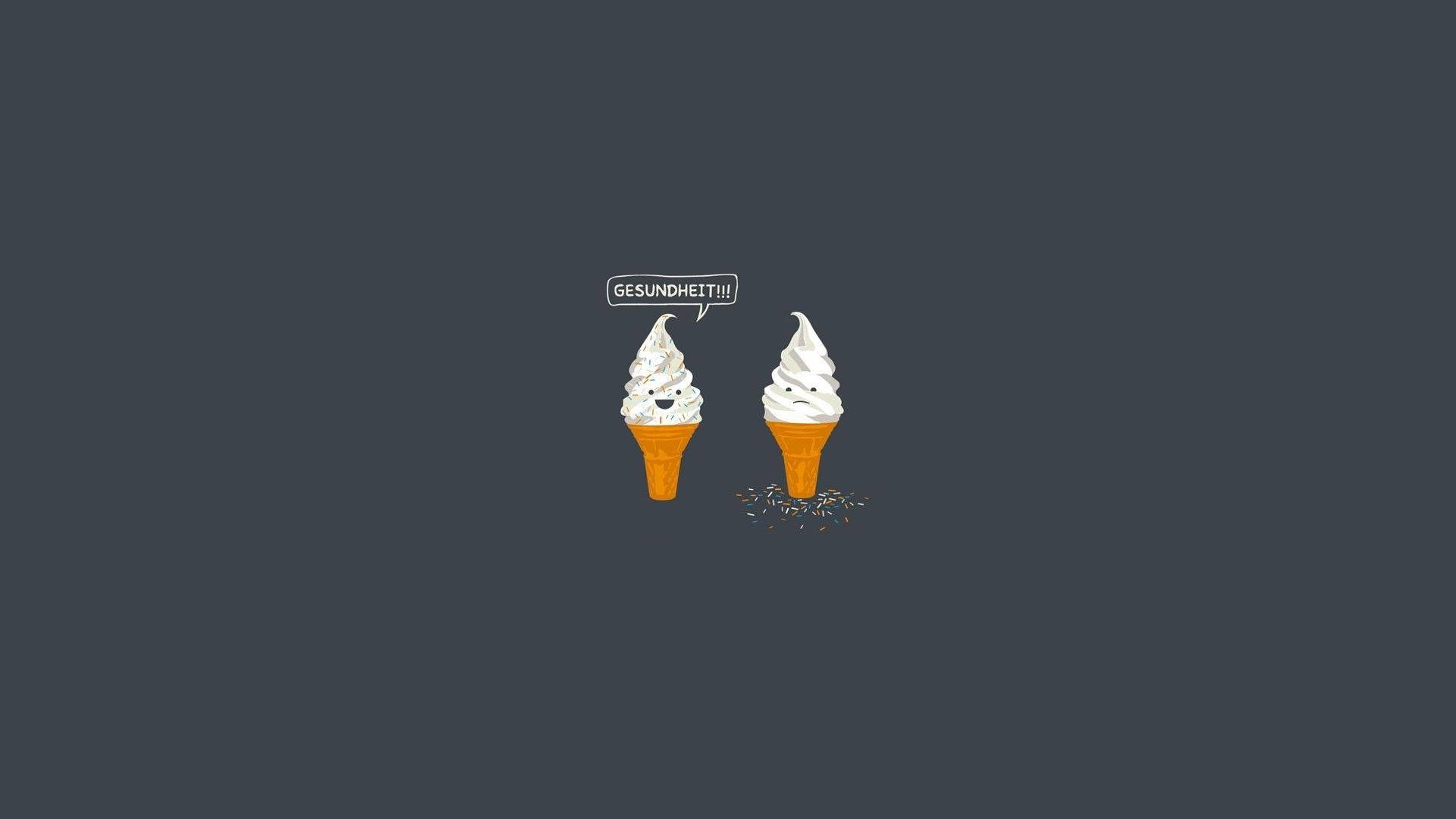 Funny Computer Ice Cream Cones Background