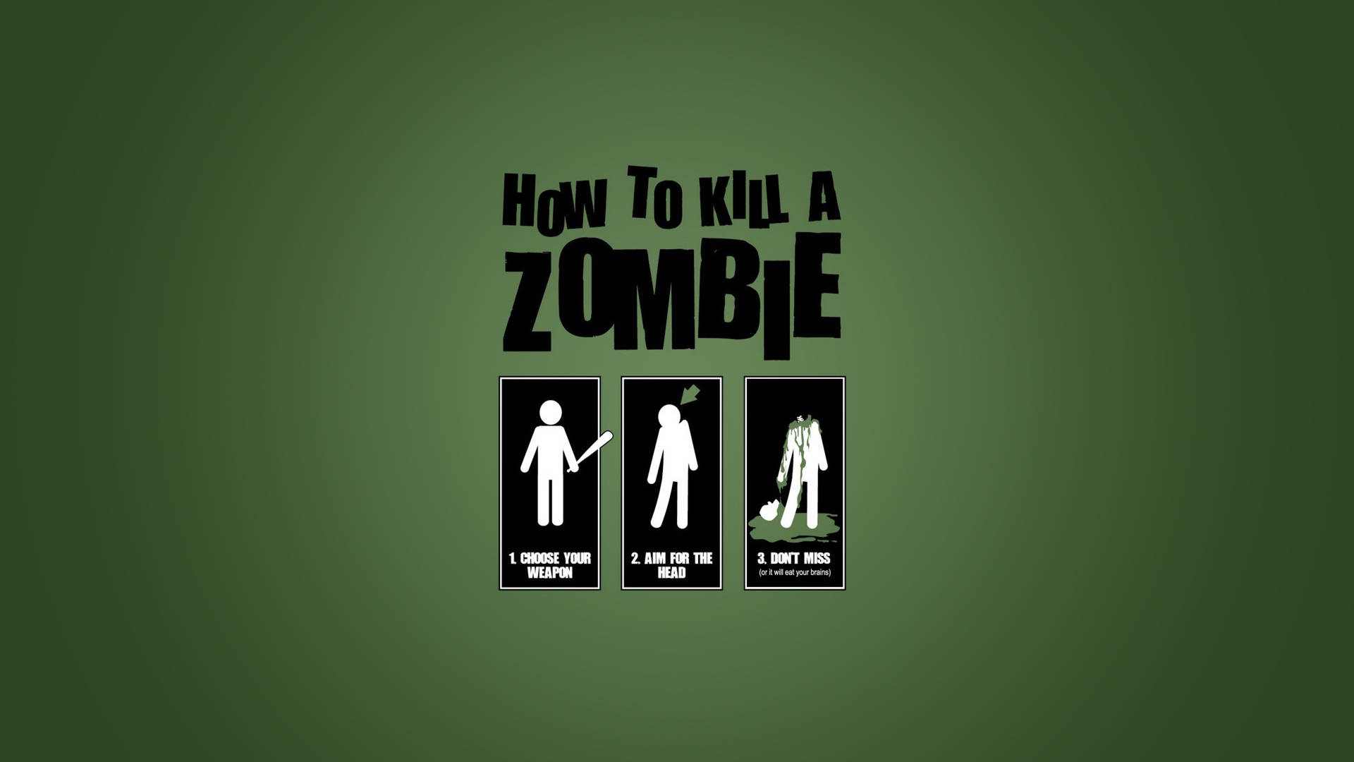 Funny Computer Zombie Instructions Background