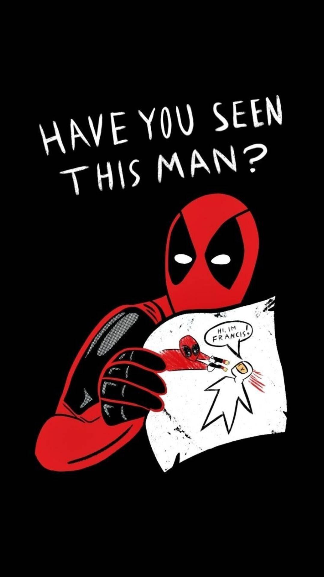 Funny Deadpool Home Screen Background