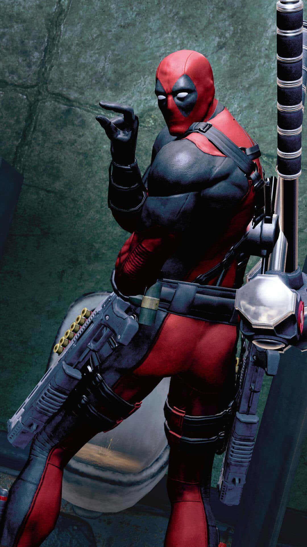 Funny Deadpool Inside Comfort Room Background