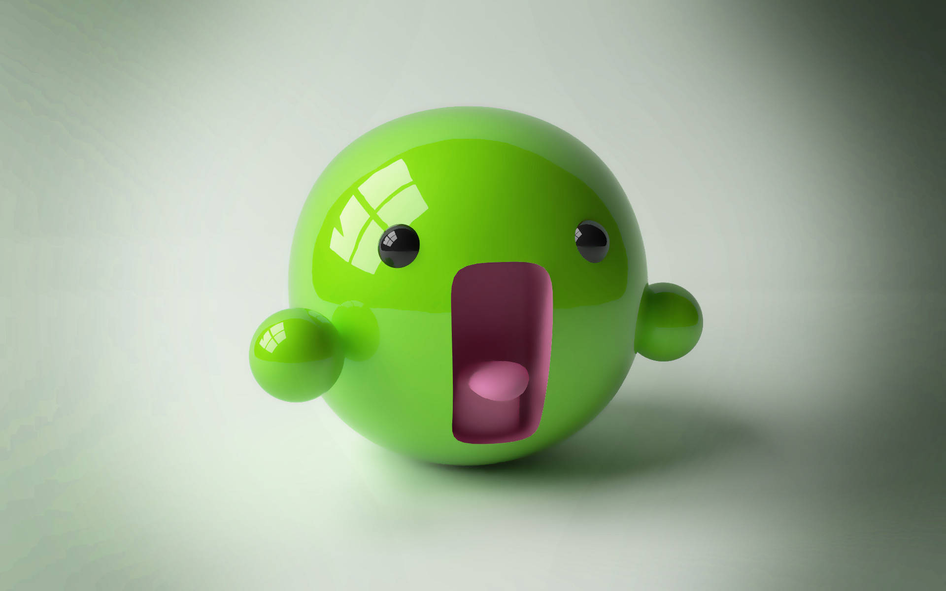 Funny Face Green Android Background