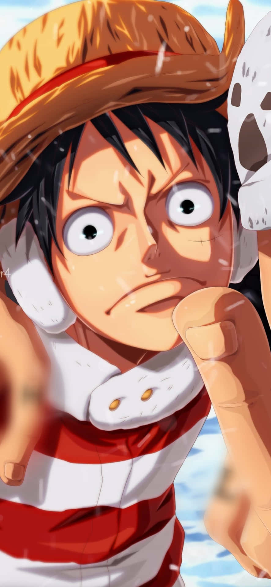 Funny Face Luffy Phone Background