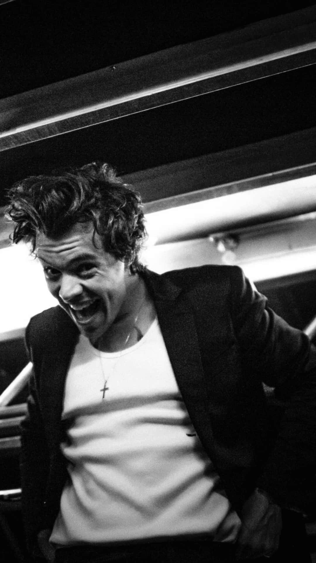 Funny Face Of Harry Styles Black And White