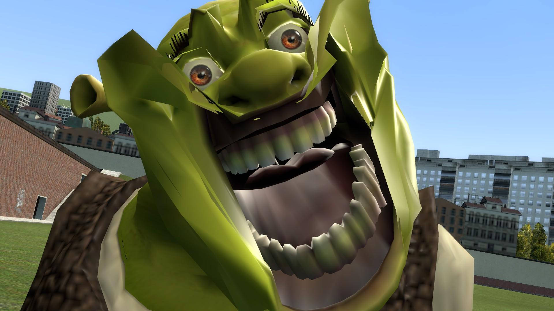 Funny Face Of Shrek Background