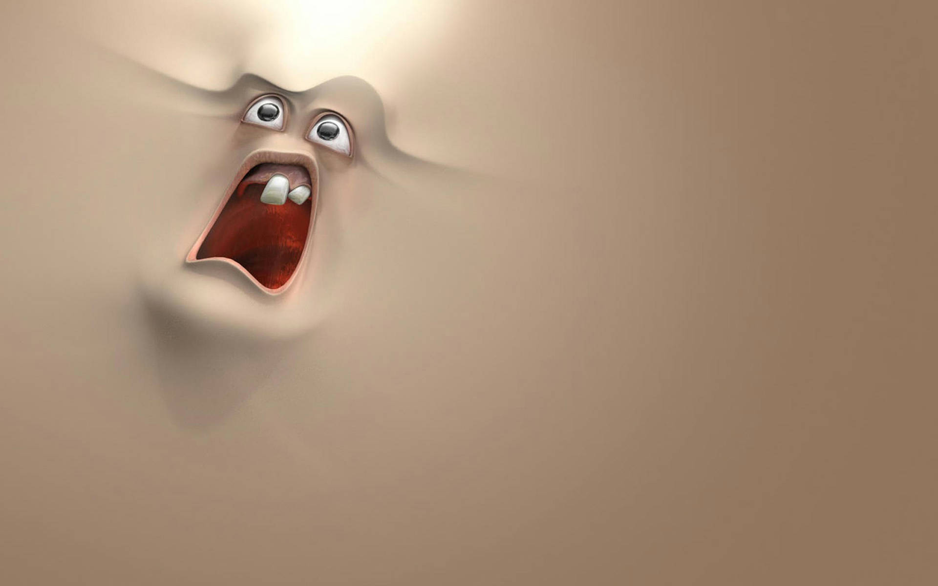 Funny Face Scream Background