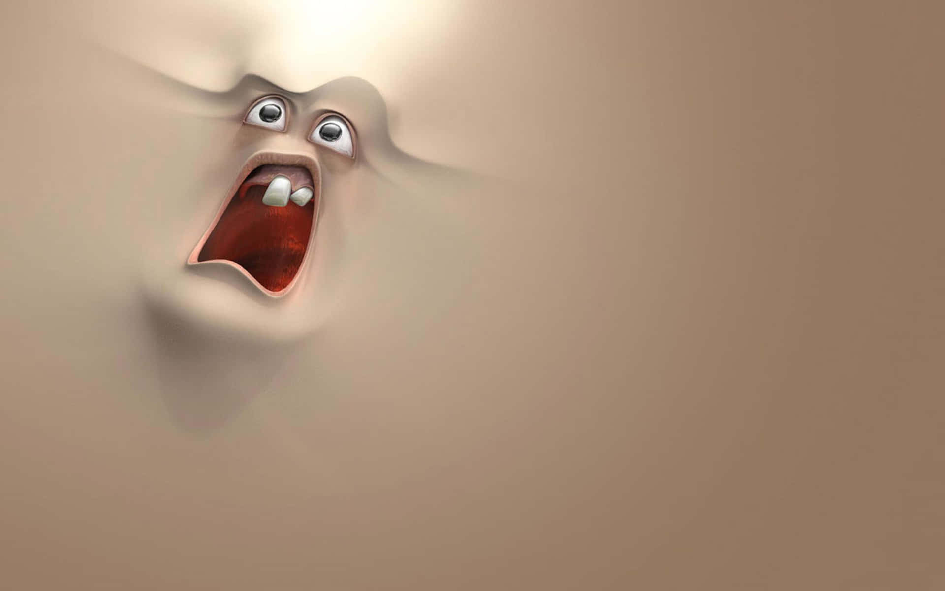 Funny Face Screaming Grimace Background