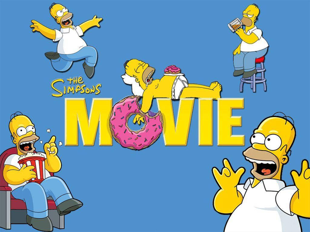 Funny Faces Of Homer The Simpsons Movie Background