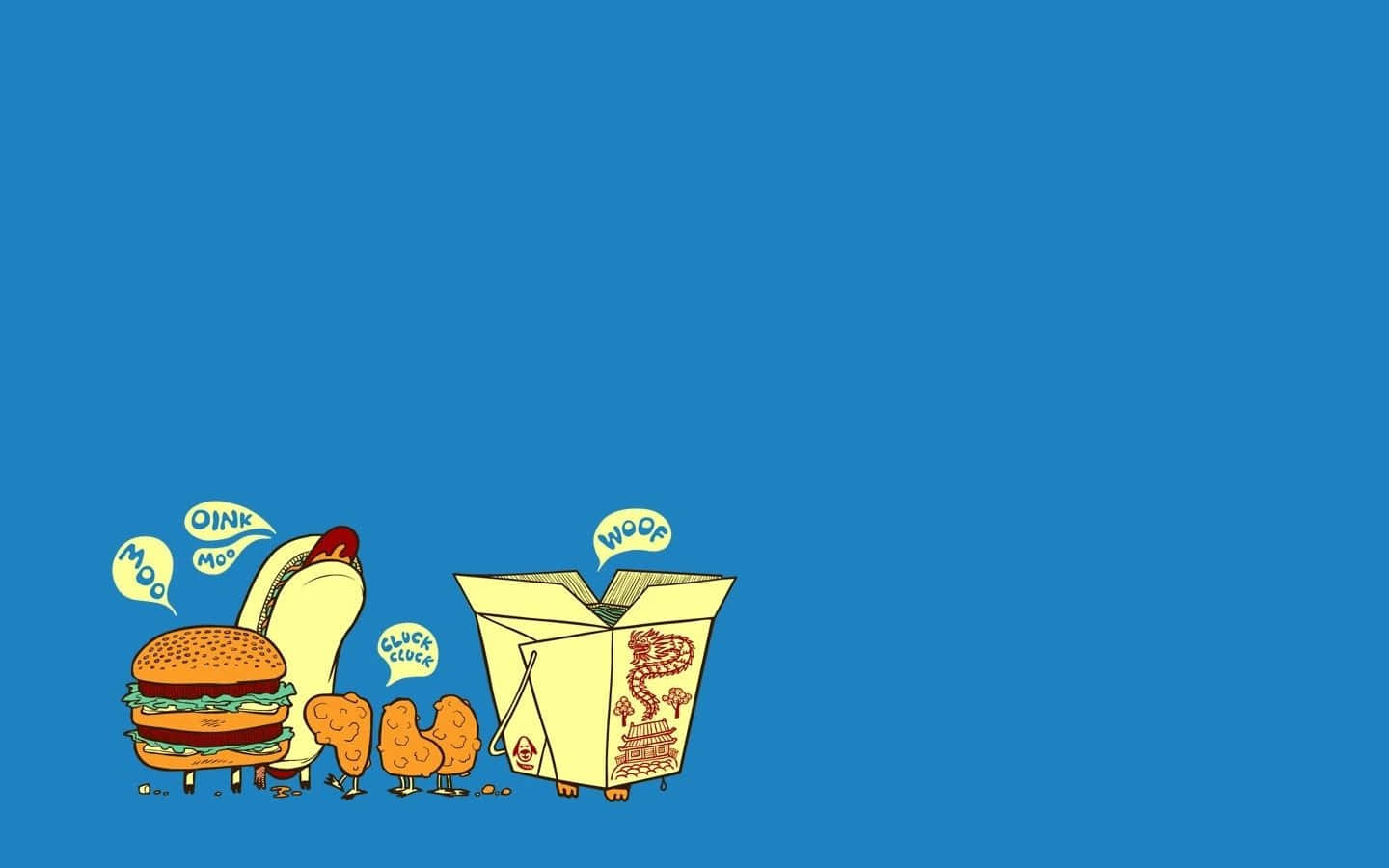 Funny Fast Food Background