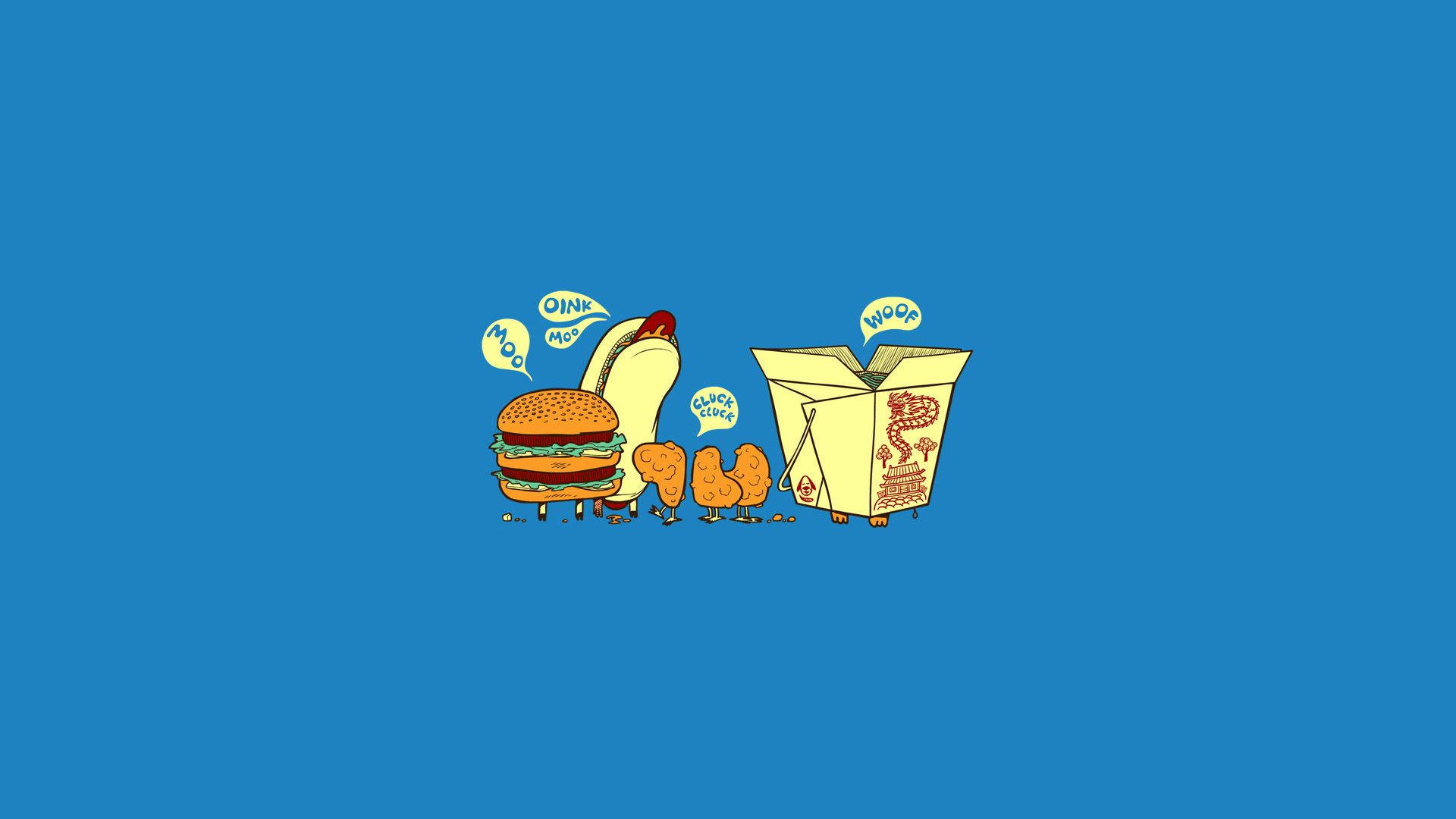 Funny Fast Food Aesthetic Background