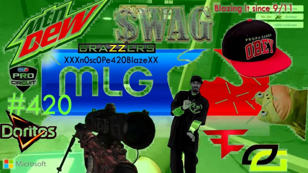 Funny Green Mlg Swag Background