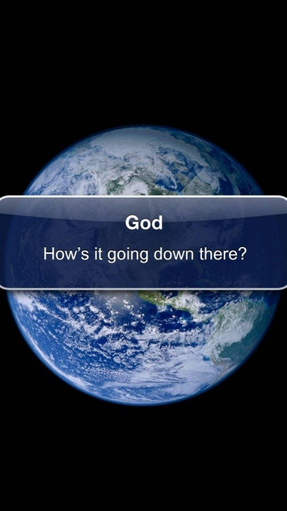 Funny Iphone Message From God Background