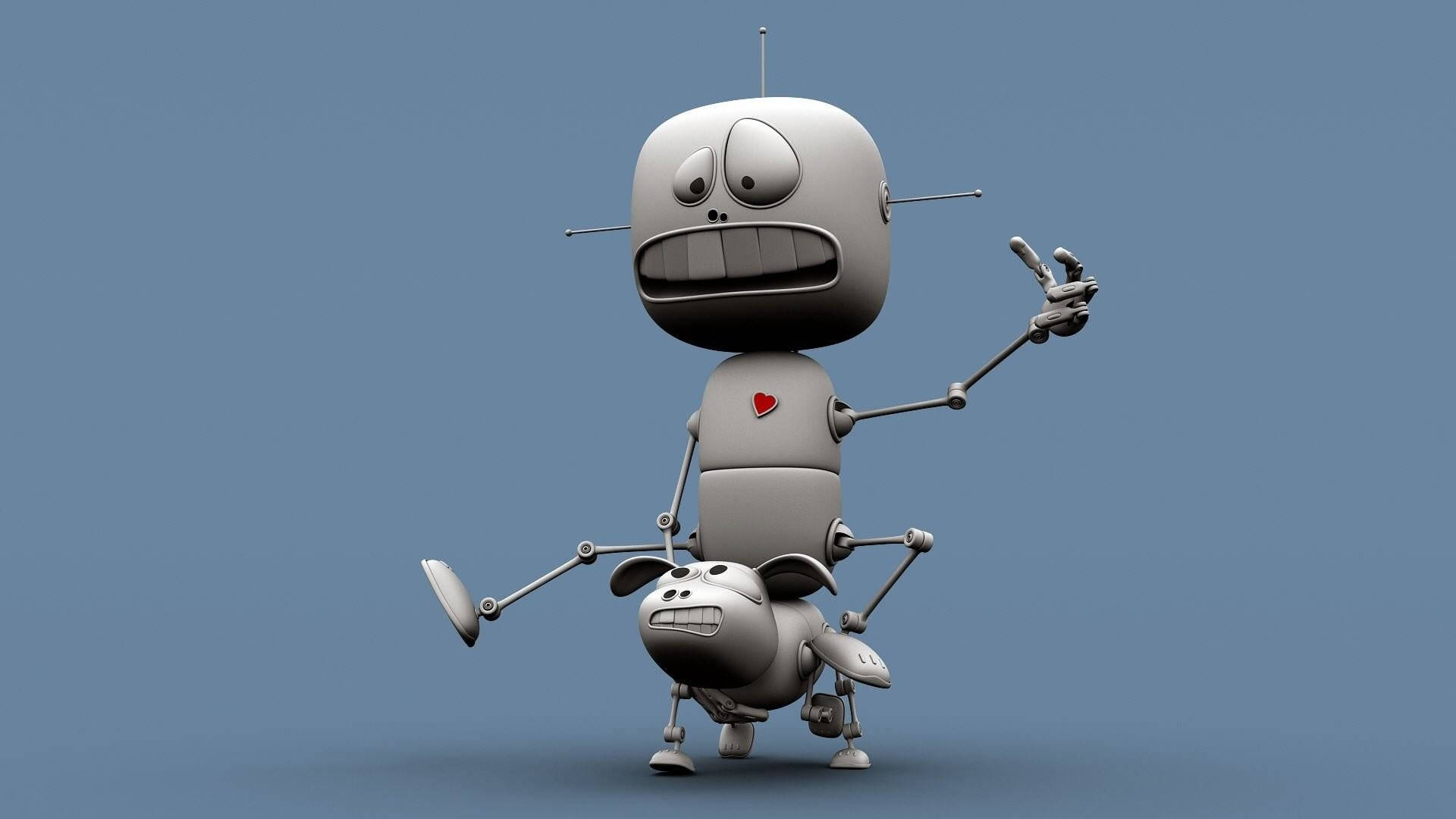 Funny Iphone Robot Background