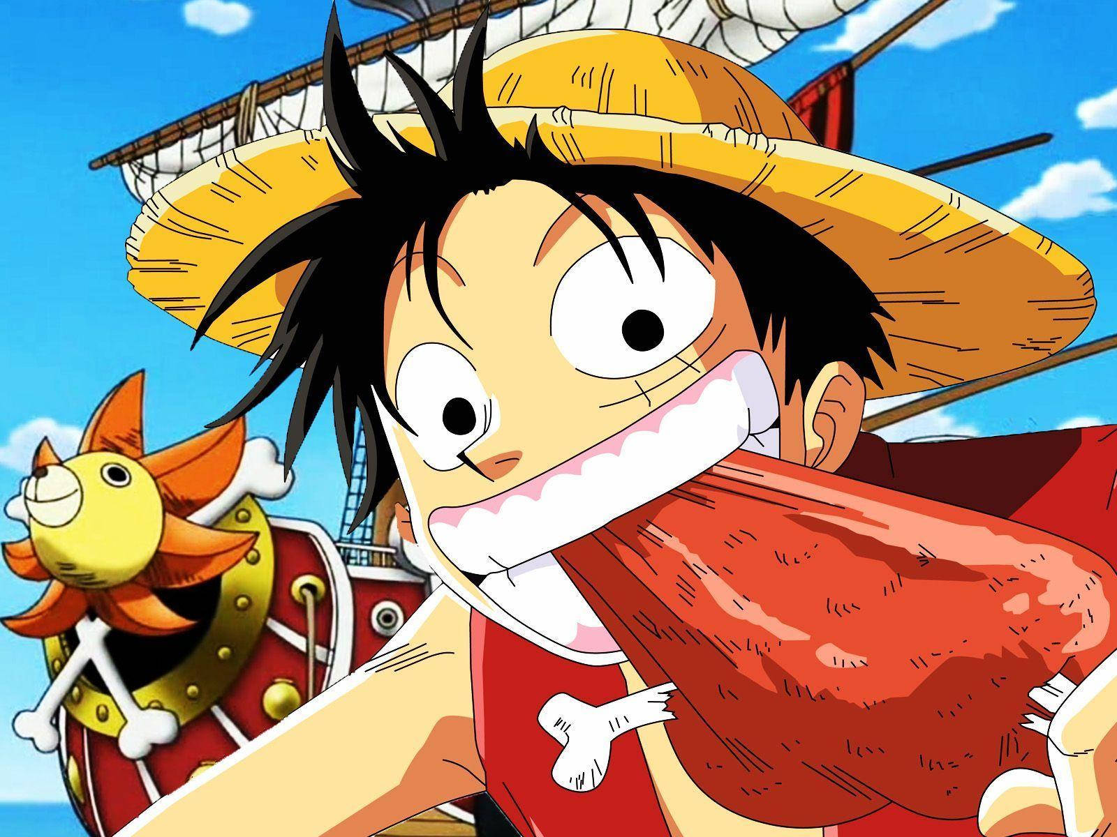 Funny Luffy Long Tongue Background