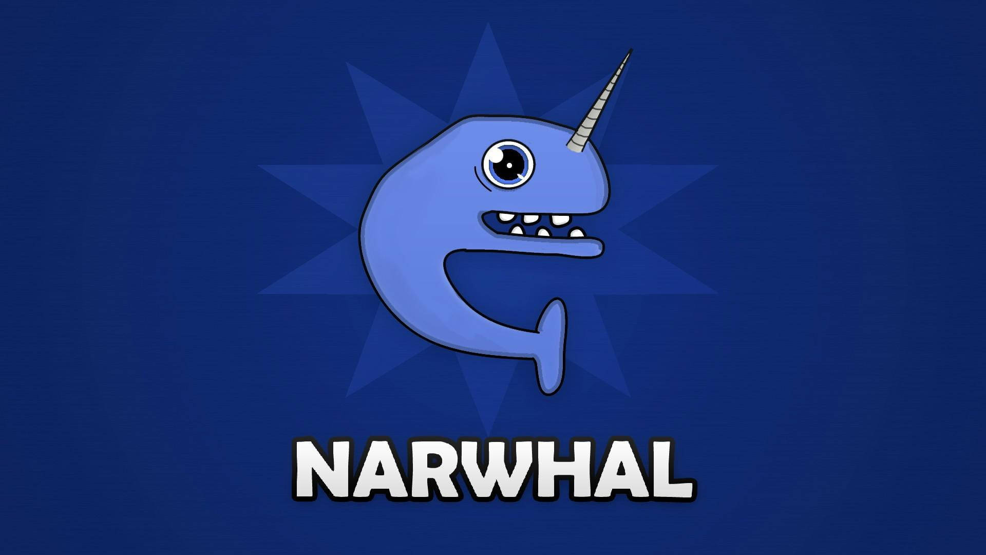 Funny Narwhal Art Background
