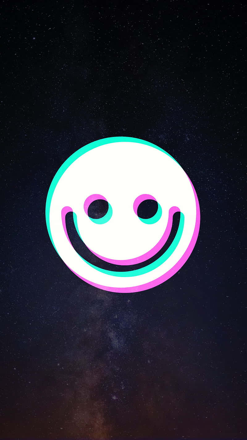 Funny Pfp For Tiktok Holographic Smiley Background