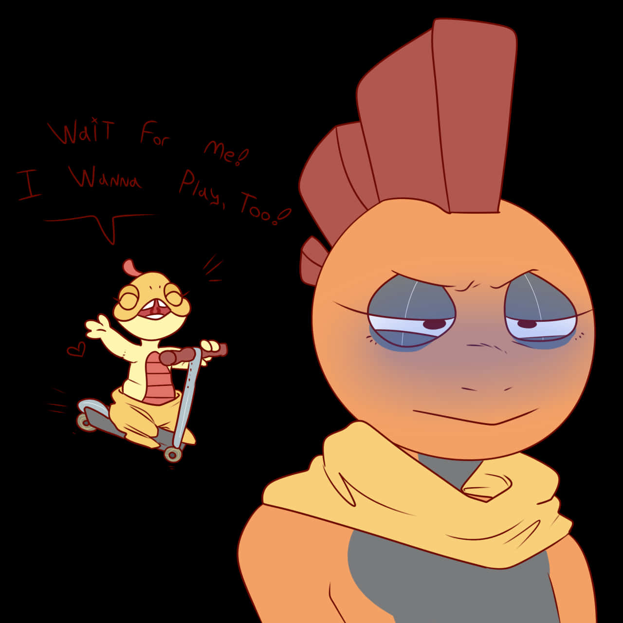 Funny Scraggy And Scrafty Drawing