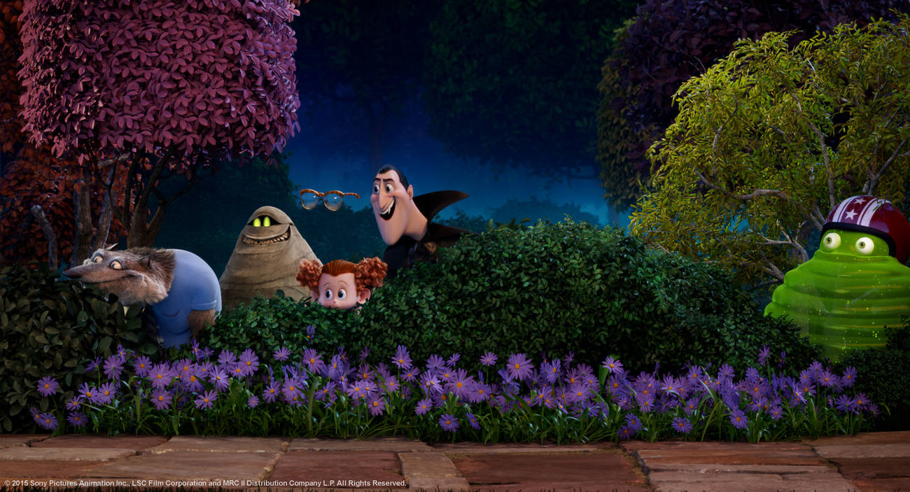 Funny Sneaking Dracula And Friends Hotel Transylvania 2 Background