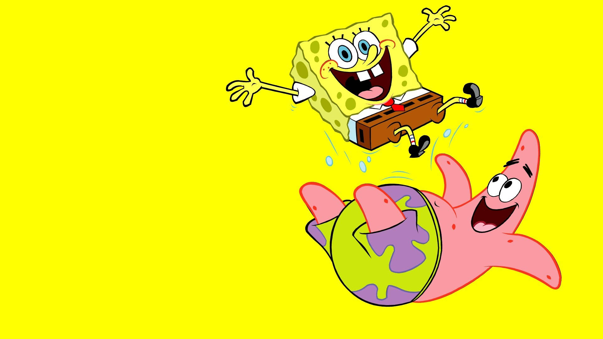 Funny Spongebob And Patrick Bouncing Background