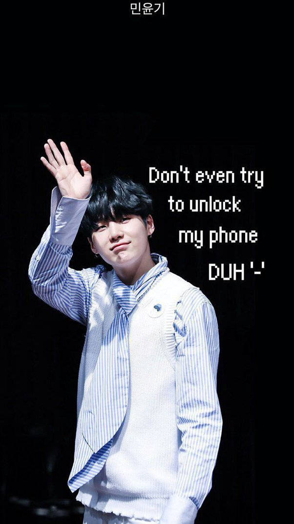 Funny Suga Of Bts Lockscreen