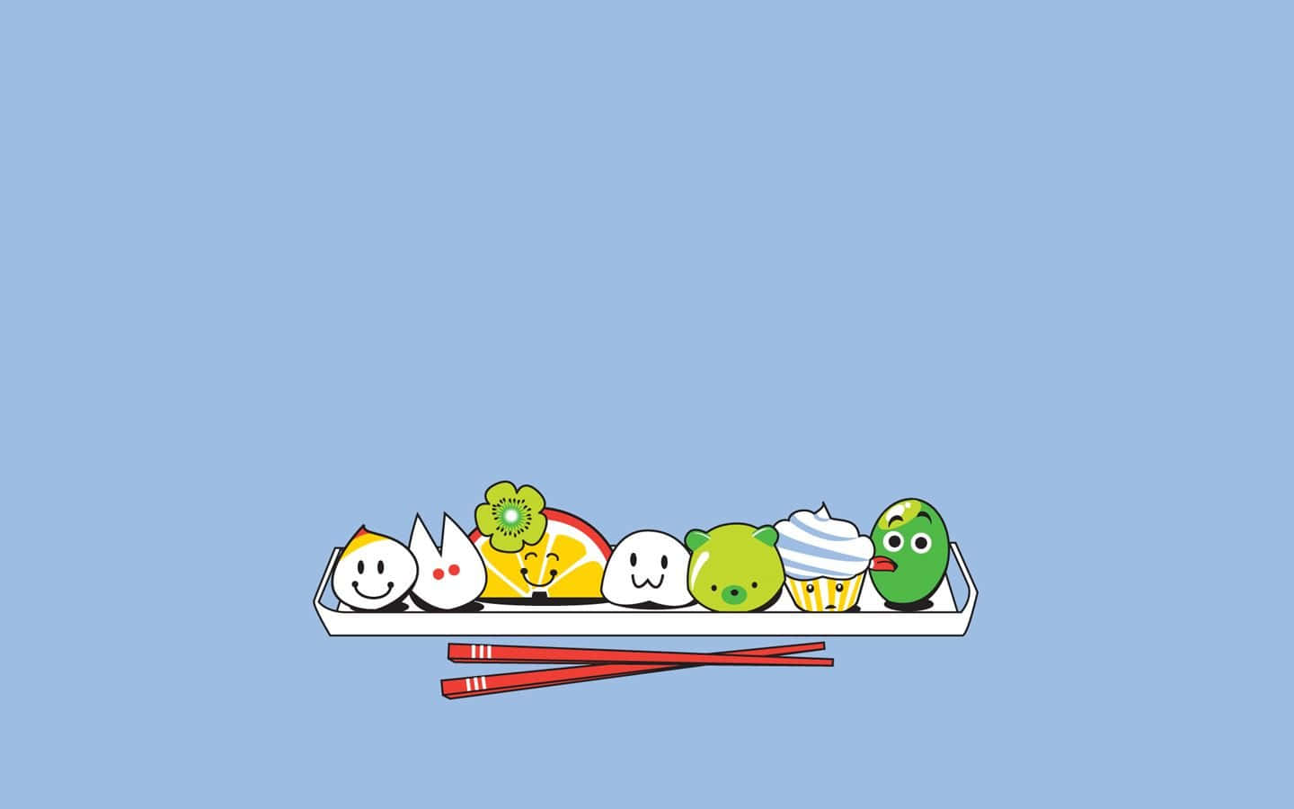 Funny Sushi Food Art Background