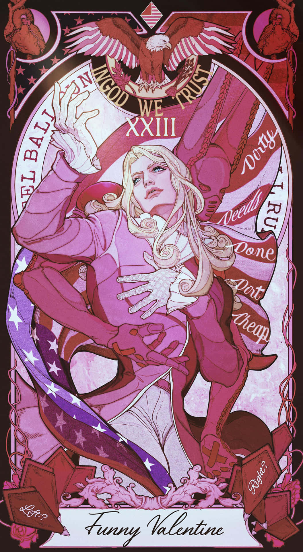 Funny Valentine And D4c Tarot Card Background