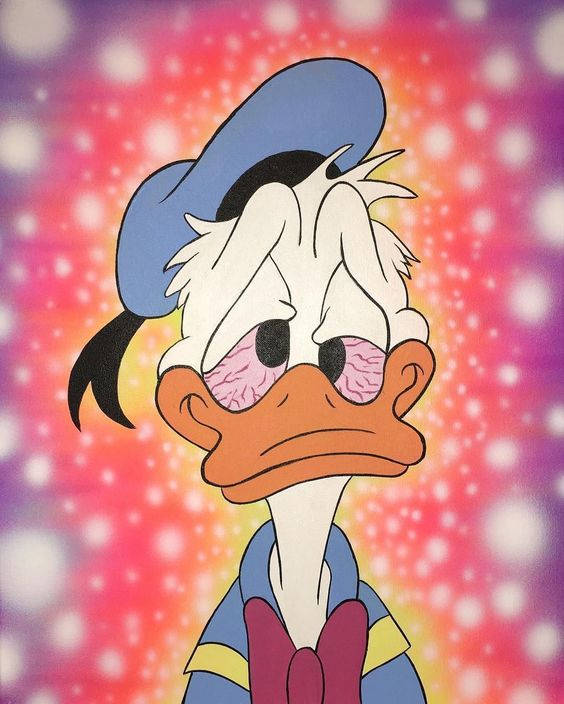 Funny Weed Donald Duck Background