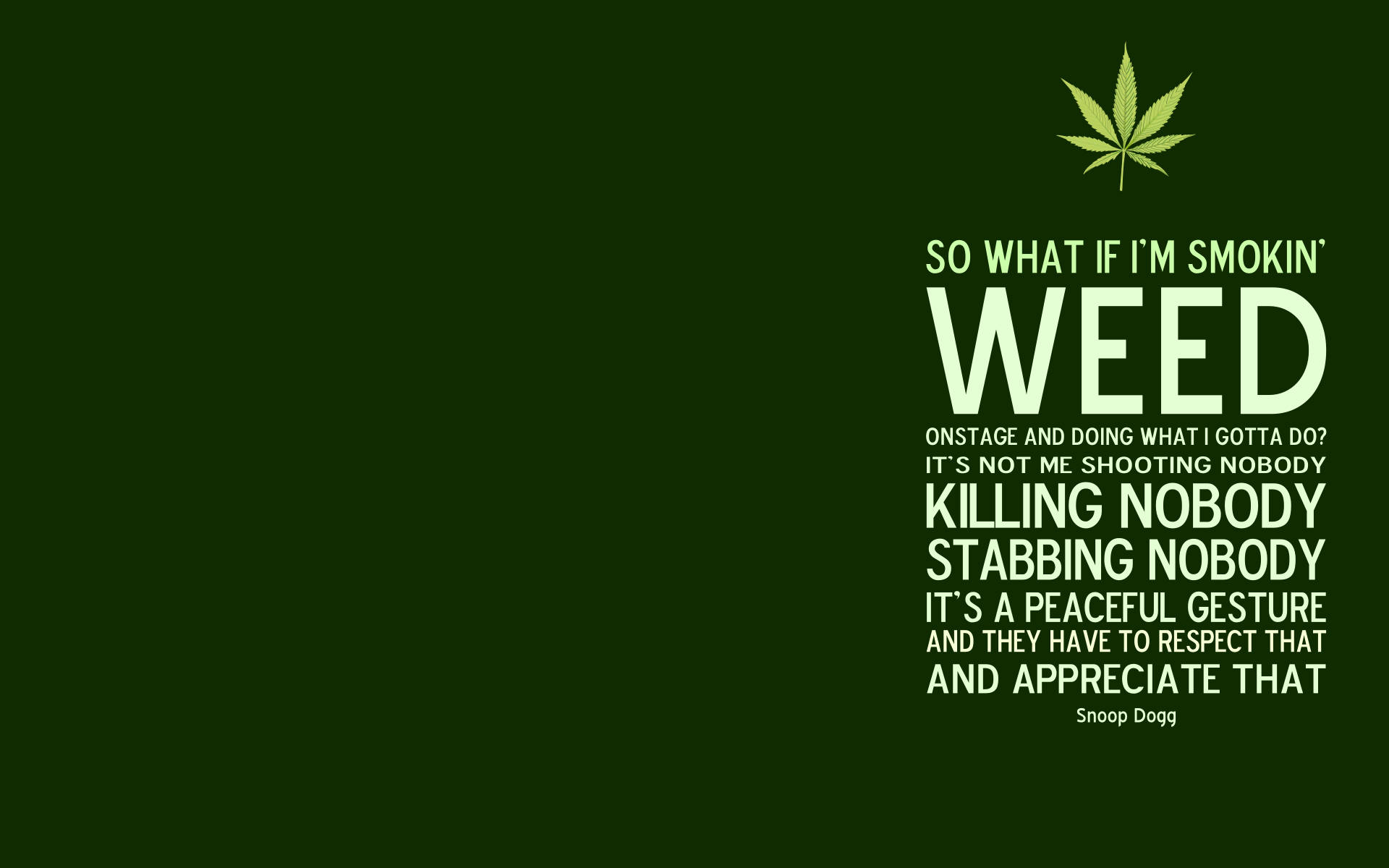 Funny Weed Minimalist Quote Background