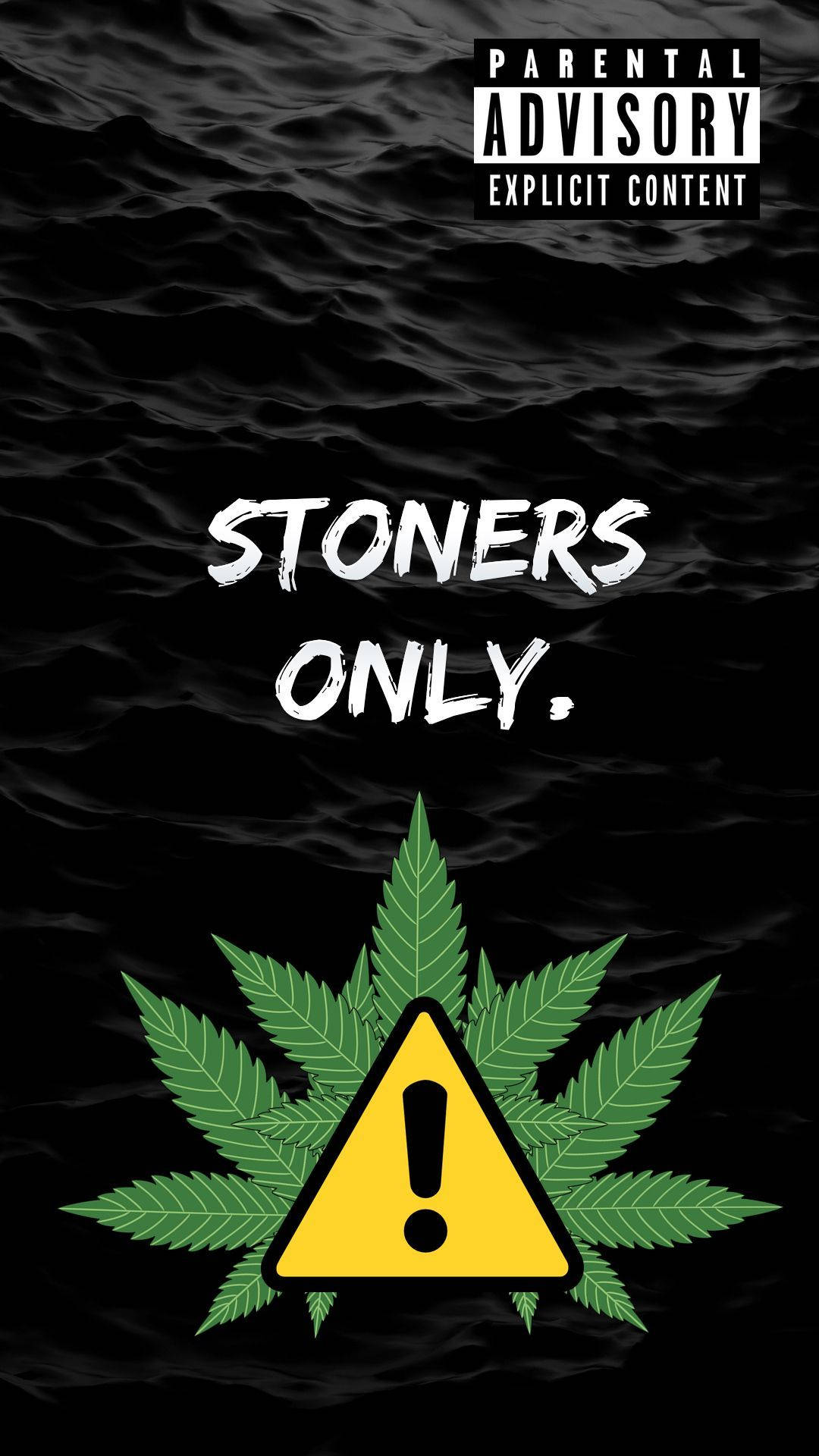 Funny Weed Warning Sign Background