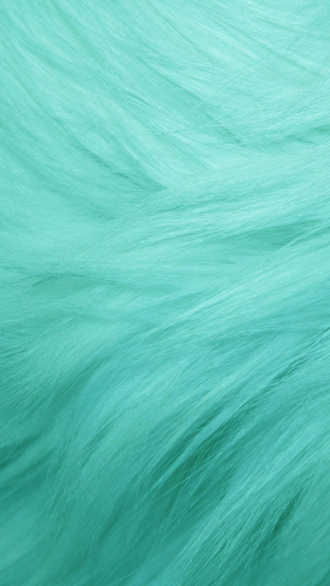 Fur Texture Mint Green Iphone Background