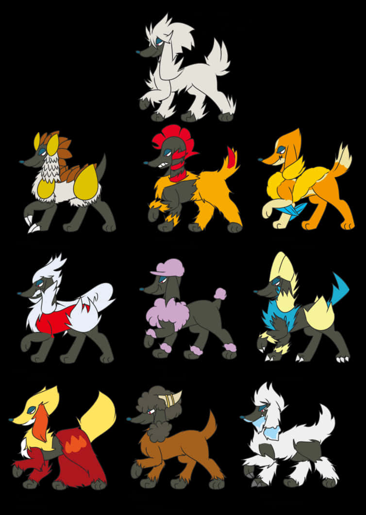 Furfrou Forms Illustration Background