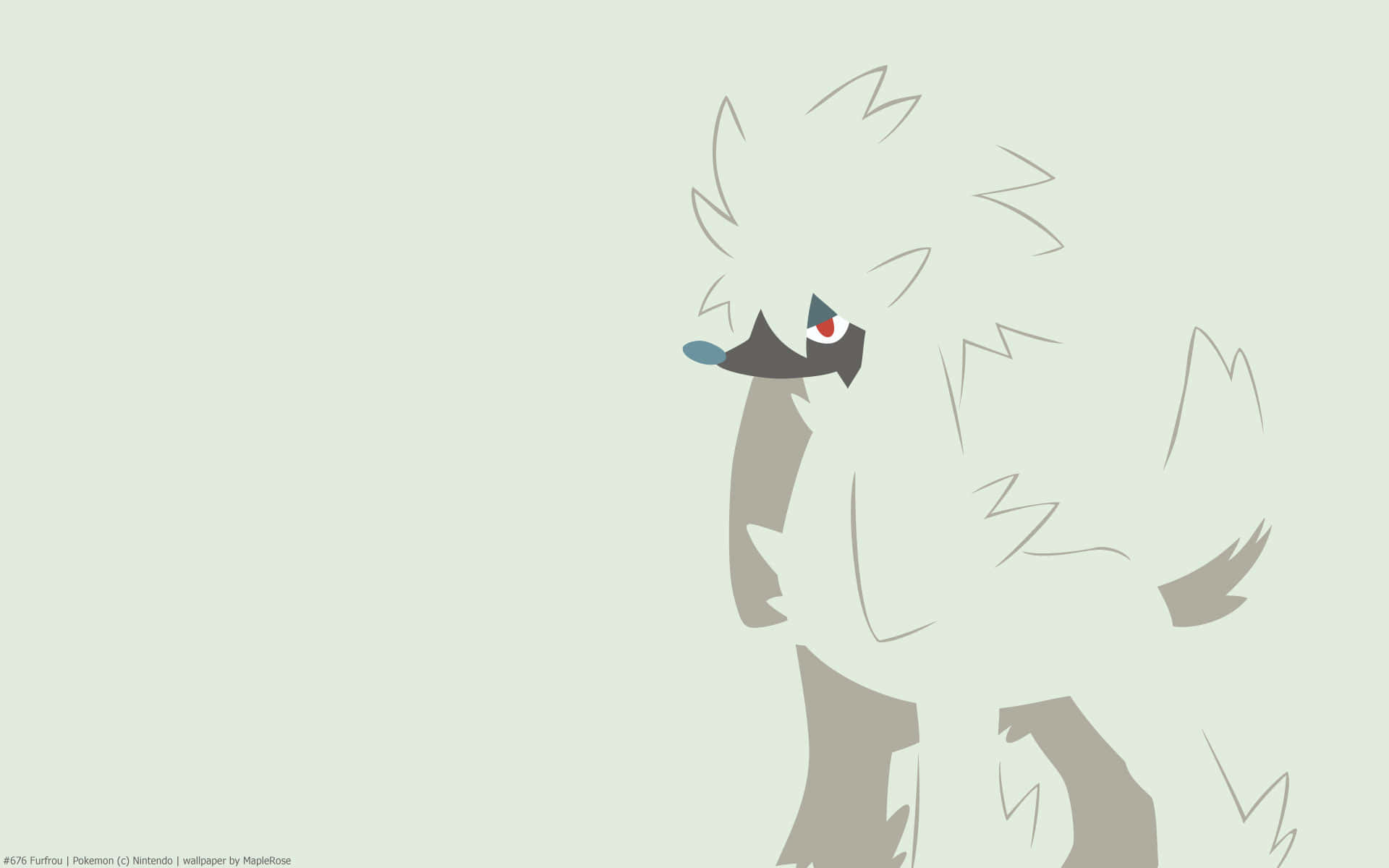 Furfrou Pokemon Artwork Background