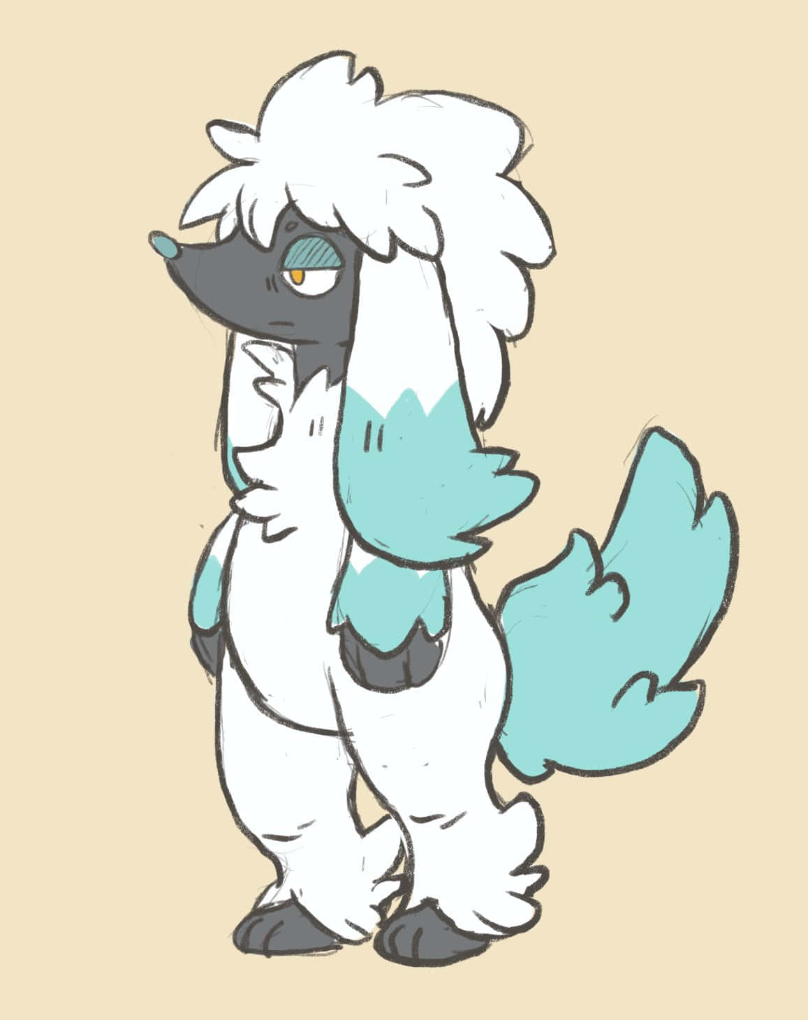 Furfrou Pokemon Illustration Background