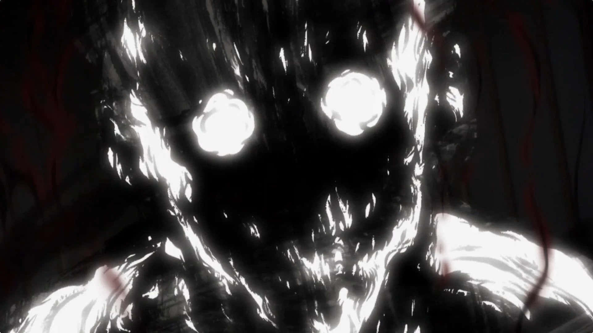 Furious Anime Entity Glowing Eyes Background