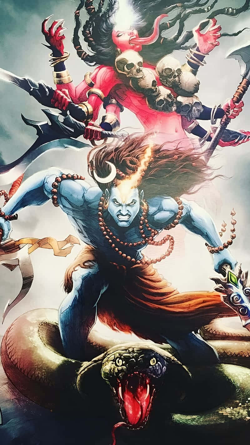 Furious_ Shiva_in_ Combat_ Mode Background