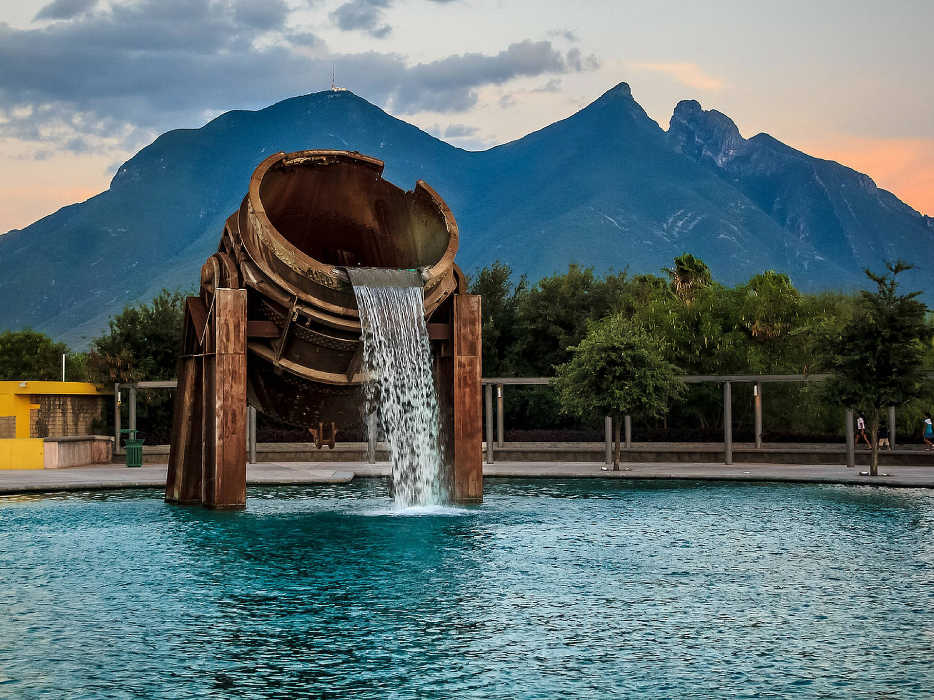 Furnace Fountain In Monterrey Background